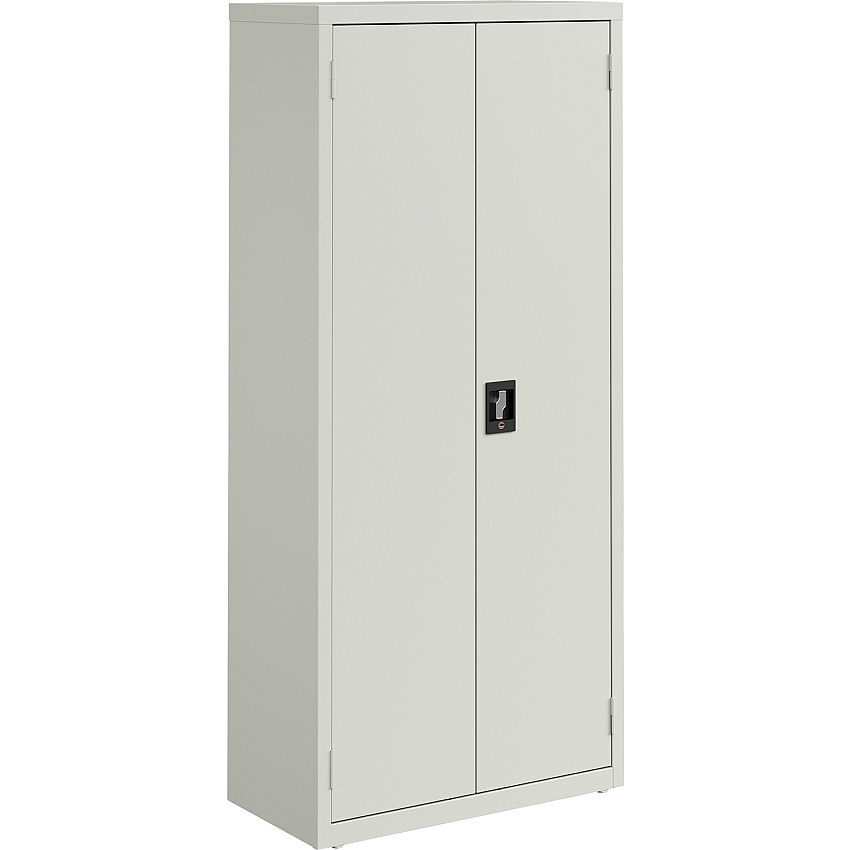 Lorell Fortress Series Slimline Storage Cabinet 30" Width x 15" Depth x 66" Height - 4 x Shelf(ves) - 720 lb Load Capacity - Durable, Welded, Nonporous Surface, Recessed Handle, Removable Lock, Locking System - Light Gray - Baked Enamel - St (LLR69830LGY)