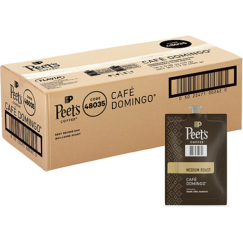 Peet's Coffee Peet's Freshpack Cafe Domingo Coffee Compatible with Flavia Aroma, Flavia Barista, FLAVIA Creation 600, Flavia Creation 500, Flavia Creation 200, Flavia Creation 150, Flavia Creation 300 - Medium - Freshpack - Cafe Domingo - 76 / Car (48035)