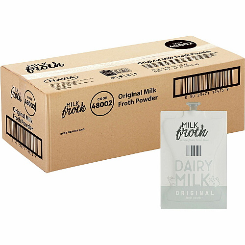 Flavia Freshpack Real Milk Froth Powder Compatible with Flavia Barista, FLAVIA Creation 600, Flavia Creation 500, Flavia Creation 200, Flavia Creation 150, Flavia Creation 300, Flavia Aroma - Freshpack - Latte, Cappuccino - 72 / Carton (48002)