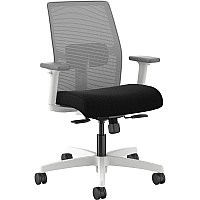 HON Ignition Low-back Task Chair Black Seat Color - Fog Back Color - Mesh Back Material - Designer White Frame Color - Low Back - 1 Each (I2Y1AHFC10DW)