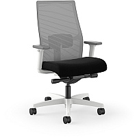 HON Ignition Mid-back Task Chair Black Seat Color - Fog Back Color - Mesh Back Material - Designer White Frame Color - Mid Back - 1 Each (I2Y2AHFC10DW)