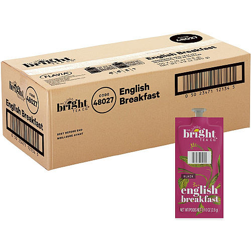 The Bright Tea Co. English Breakfast Black Tea Freshpack Compatible with Flavia Aroma, Flavia Creation 300, FLAVIA Creation 600 - Black Tea - 100 / Carton (48027)