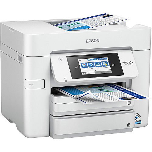 Epson WorkForce Pro WF-C4810 Inkjet Multifunction Printer - Color Copier/Fax/Printer/Scanner - Automatic Duplex Print - Color Scanner - 1200 dpi Optical Scan - Color Fax - Wireless LAN - For Plain Paper Print - 1 Each (C11CJ05205)