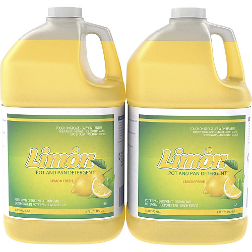 Diversey Limon Pot And Pan Detergent Ready-To-Use/Concentrate - 128 fl oz (4 quart) - Lemon Fresh Scent - pH Balanced, Long Lasting, Pleasant Scent - Yellow - 2 / Carton (CBD95729360)