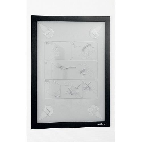 DURABLE DuraFrame Wallpaper 8.50" x 11" Frame Size - Wall Mountable - Horizontal, Vertical - Sturdy, Anti-glare - Black - 1 Each (400501)