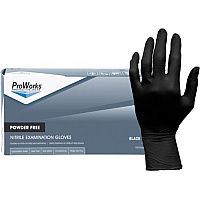 ProWorks Black Nitrile Exam Gloves, XX-Large, Powder-Free, 5 mil, 100/Box (GL-N145F) (GLN145FXX)