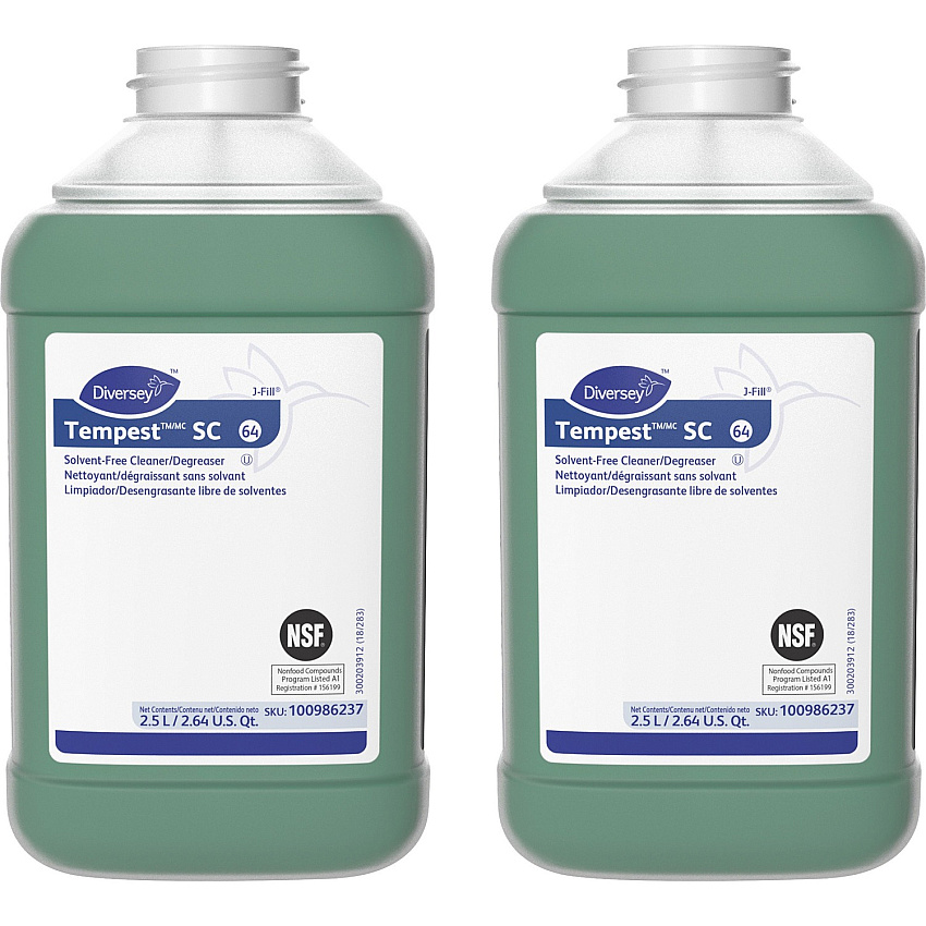 Diversey Tempest SC Solvent-free Degreaser For Multipurpose - Concentrate - Liquid - 84.5 fl oz (2.6 quart) - Surfactant Scent - Recommended For: Soil Remover, Oil Remover, Grease Remover, Fluid Remover, Dirt Remover - Solvent-free, Low Foamin (100986237)