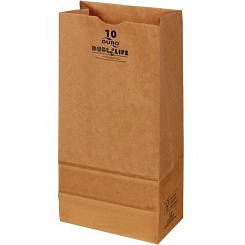 DURO Dubl Life SOS Bags 7.06" Length x 4.50" Width - Brown - Kraft Paper - Grocery, Food - Recycled/ - 500 / Carton (18412)
