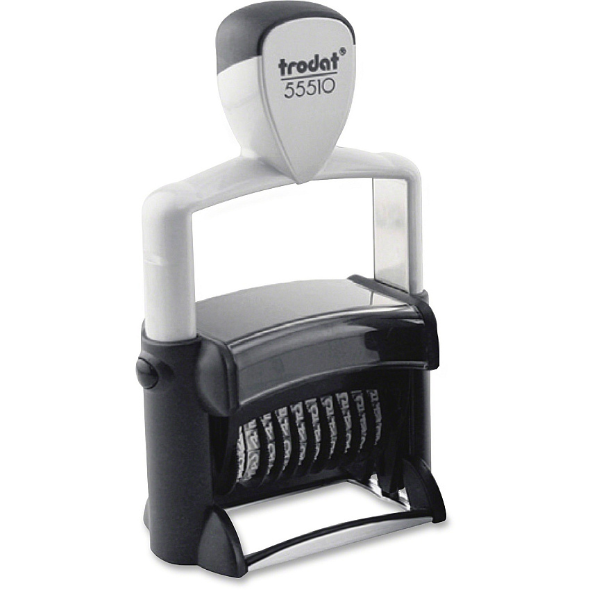 Trodat 10-Digit Self-Inking Stamp Date Stamp - Black - Recycled - 1 Each (T55510)