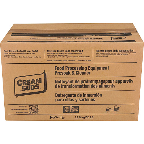 JoySuds Cream Suds Food Equipment Cleaner Concentrate - 800 oz (50 lb) - Brown - 1 / Carton (43612)