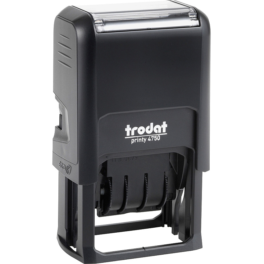 Trodat Ecoprinty 5-In-1 Date Stamp Date Stamp - 10000 Impression(s) - Black, Red - Recycled - 1 Each (E4756)