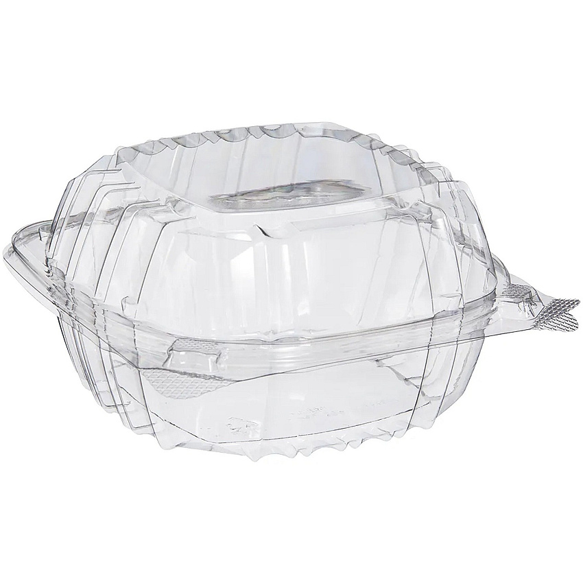 SEPG ClearSeal Hinged Lid Container Storing - Clear - Oriented Polystyrene (OPS) Body - 500 / Carton (021559)