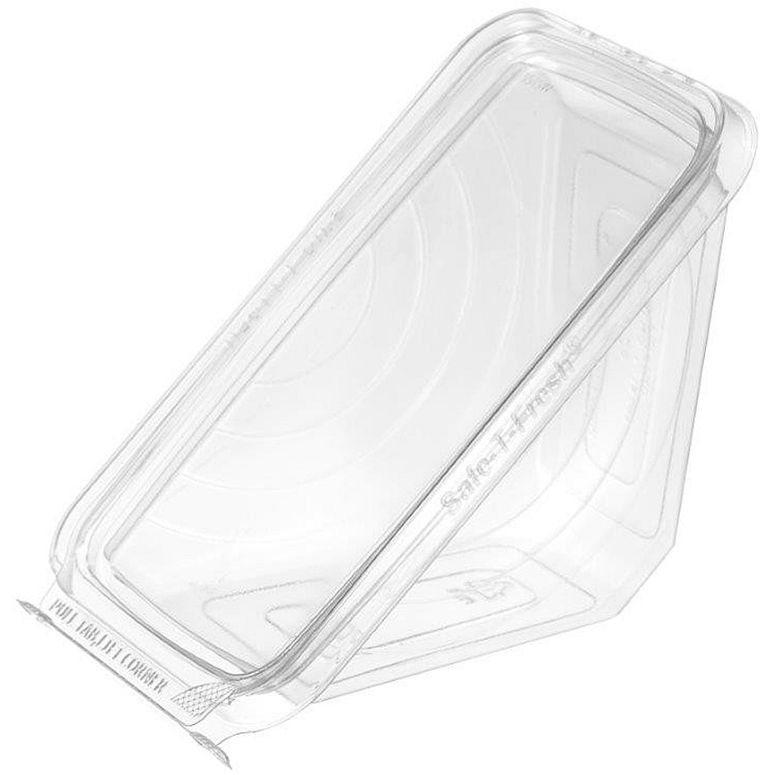 SEPG Safe-T-Fresh Sandwich Wedges Storing, Sandwich, Cake, Salad, Food - Clear - Plastic Body - 288 / Carton (357276)