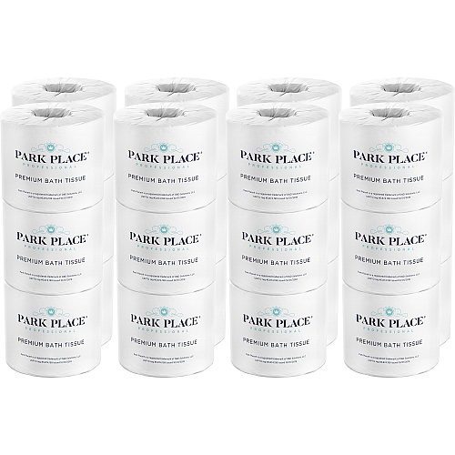 Park Place&reg; Pro Standard Toilet Paper, 2-Ply, 420 Sheets, 24 Rolls 2 Ply - 420 Sheets/Roll - Embossed Pattern - White - 24 Rolls Per CartonCarton - 24 / Carton (PRKVBT24)