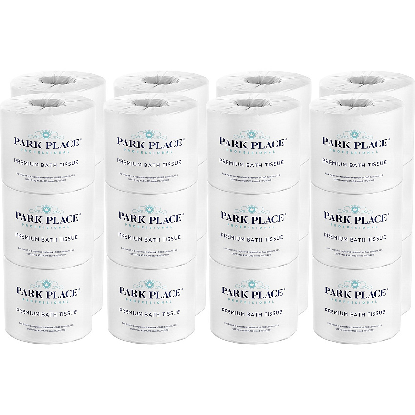 Park Place&reg; Pro Standard Toilet Paper, 2-Ply, 420 Sheets, 24 Rolls 2 Ply - 420 Sheets/Roll - Embossed Pattern - White - 24 Rolls Per CartonCarton - 24 / Carton (PRKVBT24)