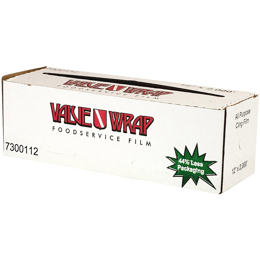 SEPG Purity Wrap Roll Cling Film 12" Width x 2000 ft Length - Durable, Moisture Resistant, Grease Resistant, Spill Resistant - Polyvinyl Chloride (PVC) - Clear - 1 / Carton (026104)