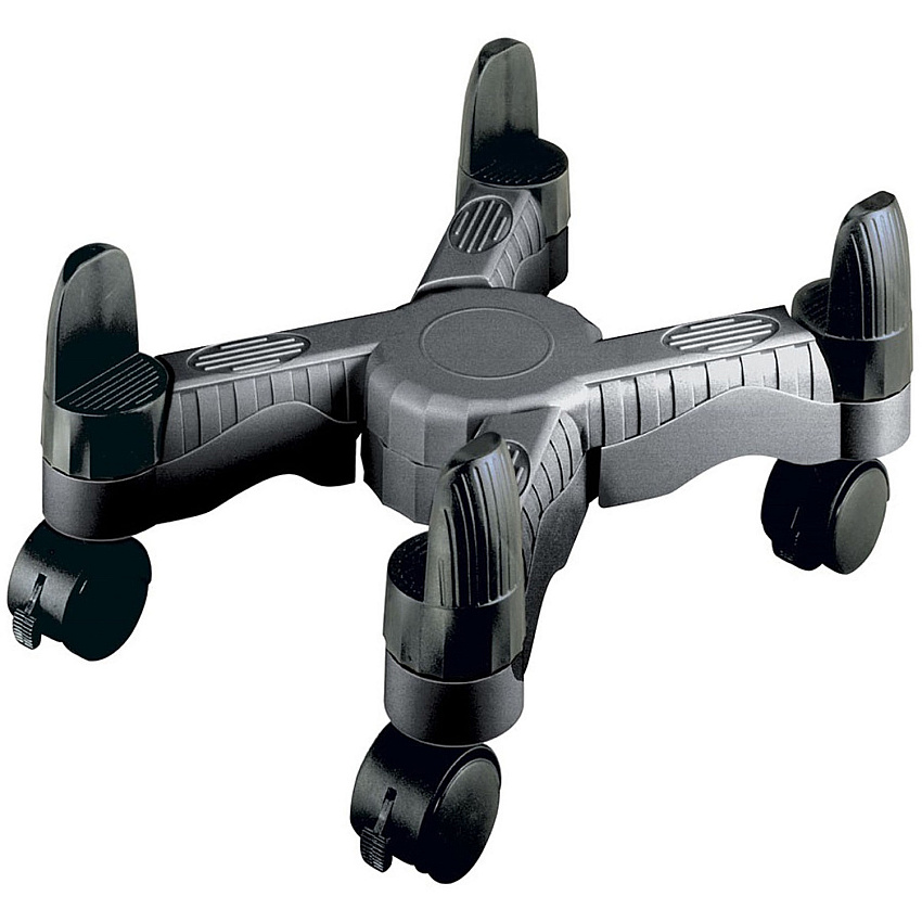 Data Accessories Company Scissors-style Mobile CPU Stand 10" Width - Floor - Plastic - Black - TAA Compliant (02157)