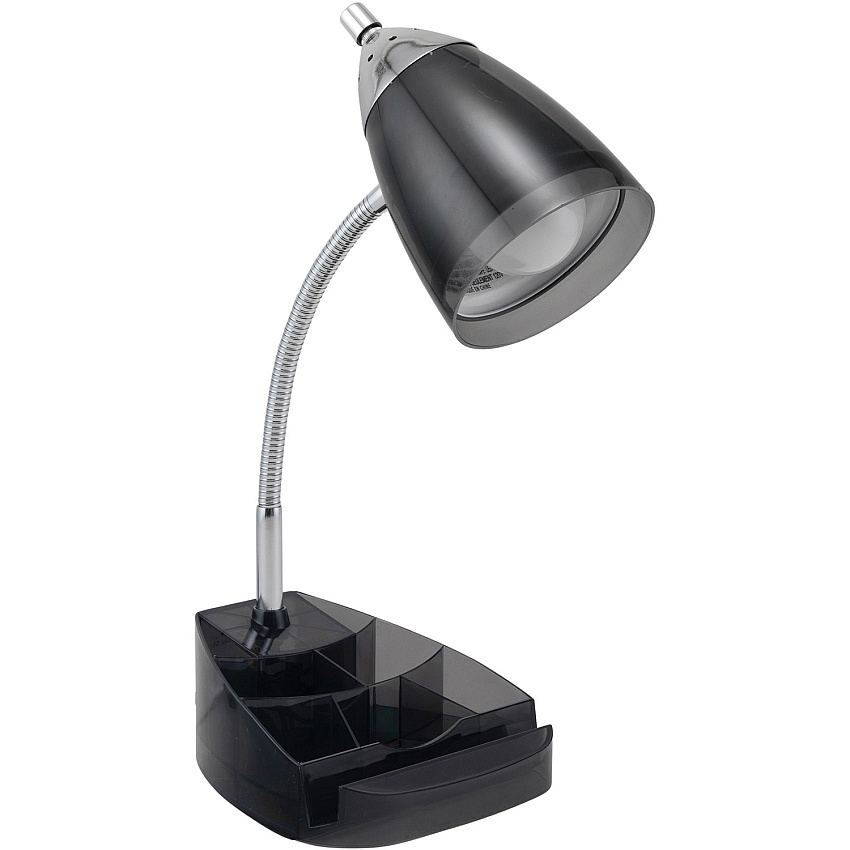 Victory Light V-Light Organizer Desk Lamp 10 W LED Bulb - Chrome - Flexible Arm - Desk Mountable - Black, Chrome, Translucent - for Desk, Tablet, Phone (SVCA2148104B)