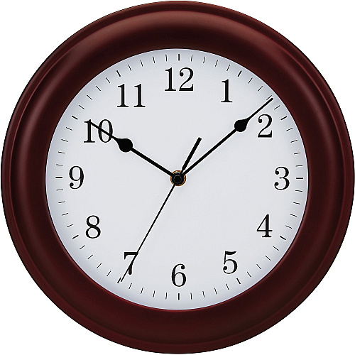 Victory Light Light Tempus Wall Clock Analog - Quartz - Mahogany Case - Wood (TC8743FE)