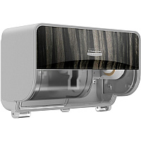 Kimberly-Clark Professional ICON Standard Roll Horizontal Toilet Paper Dispenser Coreless - 2 x Roll - Ebony Woodgrain - Refillable, Key Lock - 1 Each (58752)