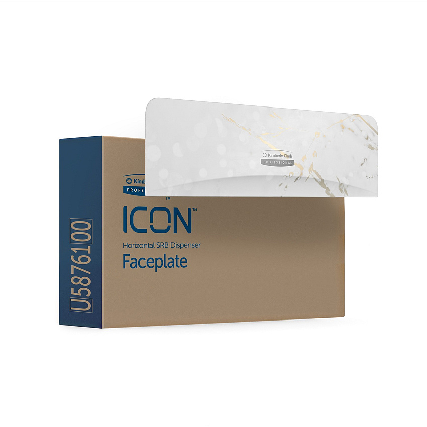 Kimberly-Clark Professional ICON Standard Roll Horizontal Toilet Paper Dispenser Faceplate 3.6" x 12" x 1.5" - 1 Each (58822)