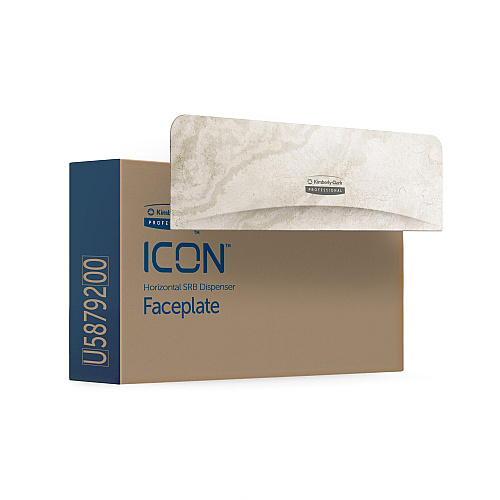 Kimberly-Clark Professional ICON Standard Roll Horizontal Toilet Paper Dispenser Faceplate 3.6" x 12" x 1.5" - 1 Each (58792)