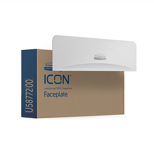 Kimberly-Clark Professional ICON Standard Roll Horizontal Toilet Paper Dispenser Faceplate 3.6" x 12" x 1.5" - 1 Each (58772)