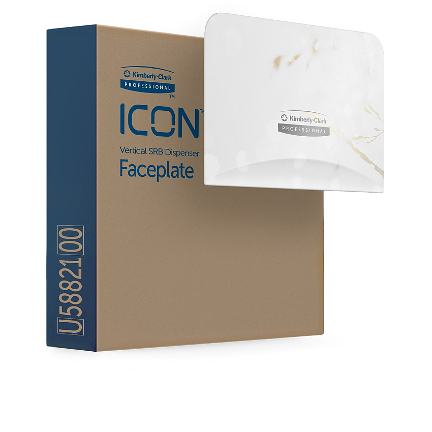 Kimberly-Clark Professional ICON Standard Roll Vertical Toilet Paper Dispenser Faceplate 4.3" x 6" x 1.5" - 1 Each (58821)