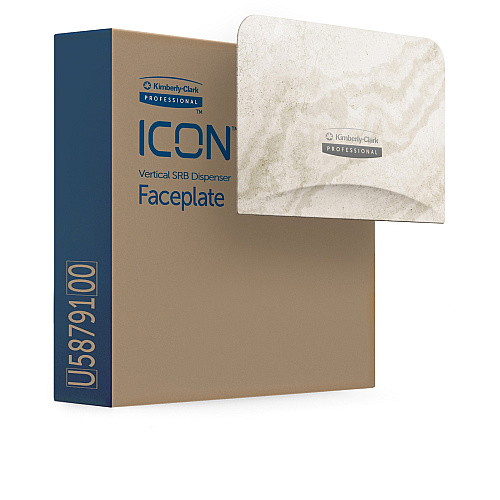 Kimberly-Clark Professional ICON Standard Roll Vertical Toilet Paper Dispenser Faceplate 4.3" x 6" x 1.5" - 1 Each (58791)