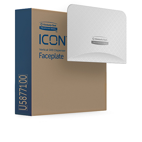 Kimberly-Clark Professional ICON Standard Roll Vertical Toilet Paper Dispenser Faceplate 4.3" x 6" x 1.5" - 1 Each (58771)