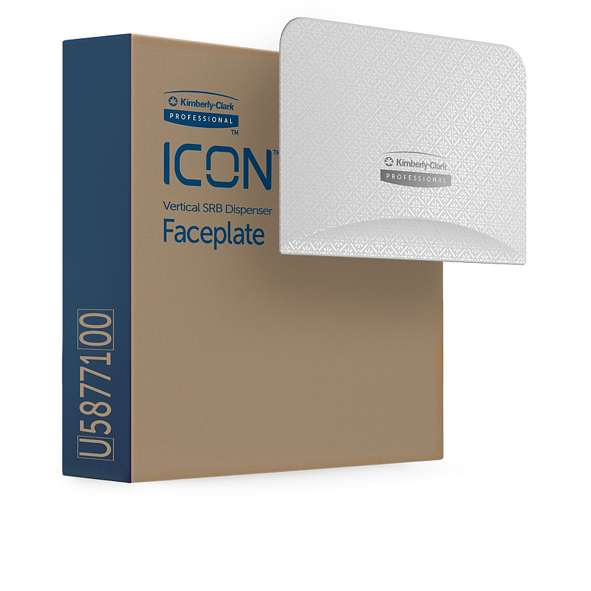Kimberly-Clark Professional ICON Standard Roll Vertical Toilet Paper Dispenser Faceplate 4.3" x 6" x 1.5" - 1 Each (58771)