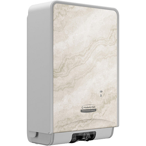 Kimberly-Clark Professional ICON Electronic Skin Care Dispenser Automatic - Touch-free, Hygienic, Refillable, Key Lock, Push Button, Locking Mechanism - Warm Marble - 1 Each (58744)