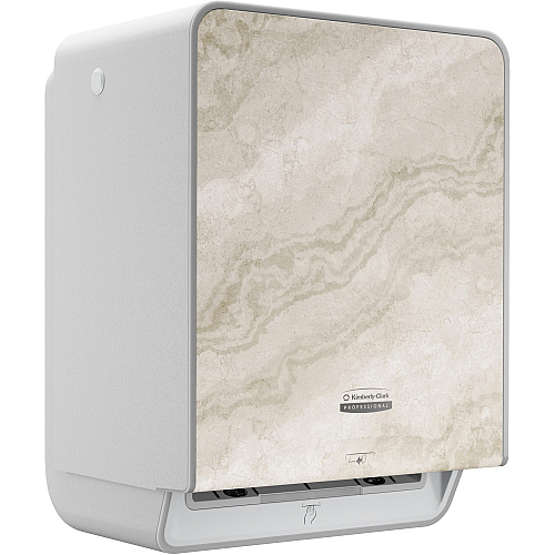 Kimberly-Clark Professional ICON Auto Roll Towel Dispenser Touchless Dispenser - 16.5" Height x 12.4" Width x 10.2" Depth - Warm Marble - Automatic, Hinged, Jam-free, Key Lock, Push Button, Long Lasting - 1 Each (58740)
