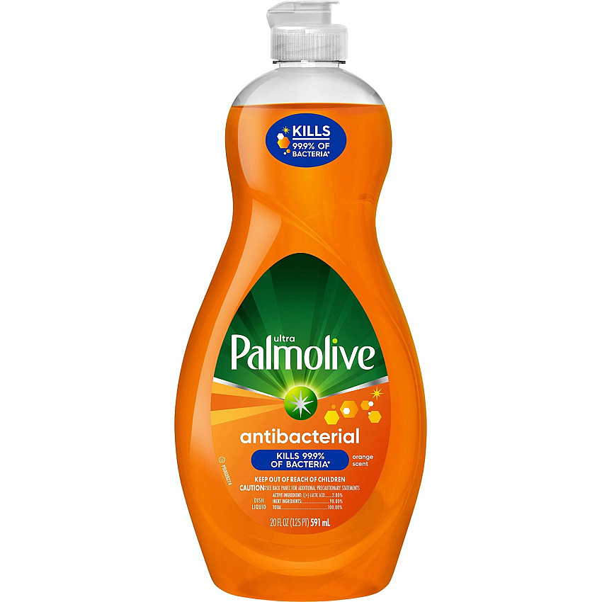 Palmolive Antibacterial Ultra Dish Soap Concentrate - 20 fl oz (0.6 quart) - Antibacterial, Phosphate-free, Kosher, Residue-free, Non-abrasive - Orange - 1 Each (US04232A)