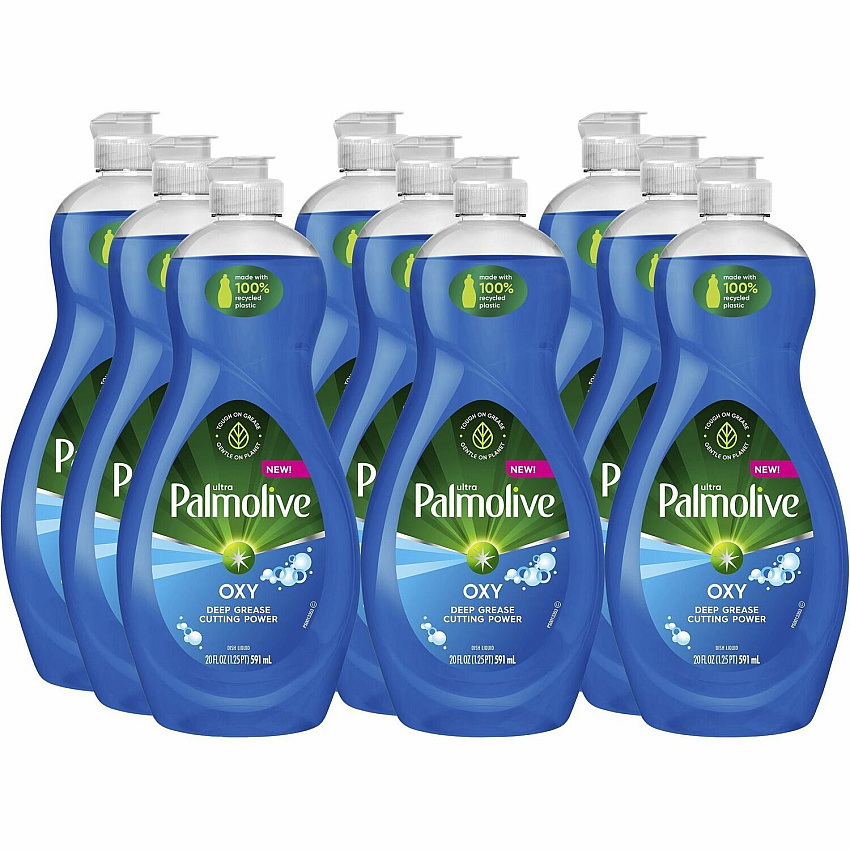 Palmolive Ultra Dish Soap Oxy Degreaser Concentrate - 20 fl oz (0.6 quart) - Residue-free, Dry Resistant, Eco-friendly, Biodegradable, Phosphate-free, Paraben-free - Blue - 9 / Carton (US04229ACT)
