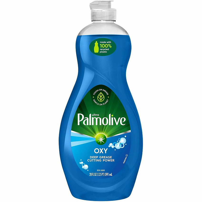 Palmolive Ultra Dish Soap Oxy Degreaser Concentrate - 20 fl oz (0.6 quart) - Residue-free, Dry Resistant, Eco-friendly, Biodegradable, Phosphate-free, Paraben-free - Blue - 1 Each (US04229A)