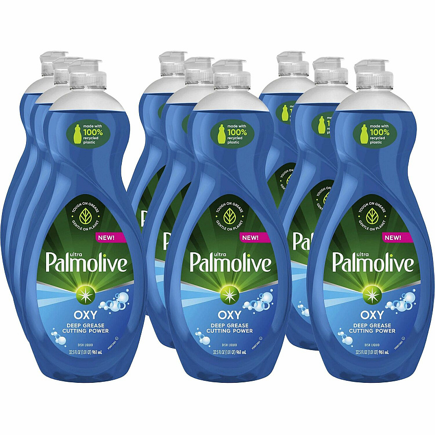 Palmolive Ultra Dish Soap Oxy Degreaser Concentrate - 32.5 fl oz (1 quart) - Residue-free, Soft, Biodegradable, Phosphate-free, Paraben-free, Eco-friendly - Multi - 9 / Carton (US04273ACT)