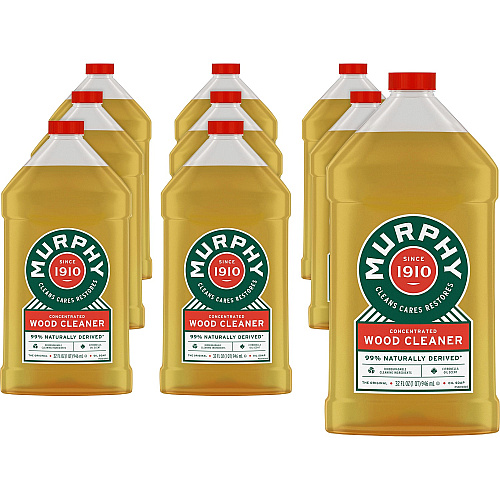 Murphy&reg; Oil Soap Wood Cleaner Ready-To-Use - 32 fl oz (1 quart) - Phosphate-free, Ammonia-free, Bleach-free - Gold Bottle - 9 / Carton (101163CT)
