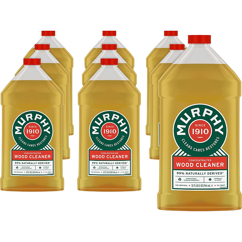Murphy&reg; Oil Soap Wood Cleaner Ready-To-Use - 32 fl oz (1 quart) - Phosphate-free, Ammonia-free, Bleach-free - Gold Bottle - 9 / Carton (101163CT)