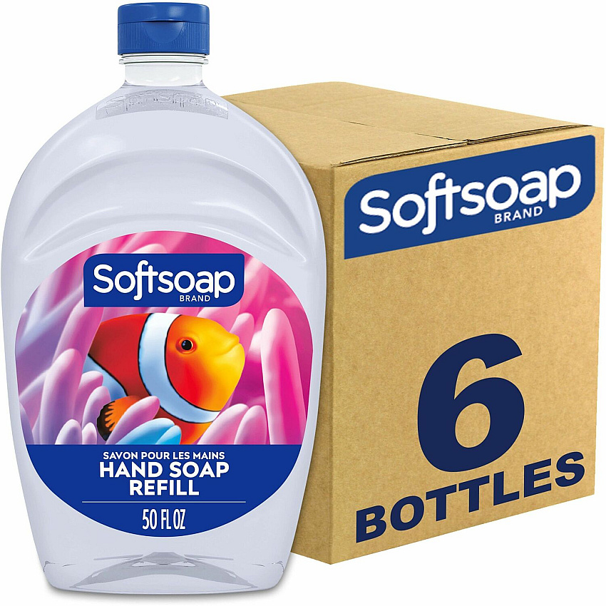 Softsoap Aquarium Design Liquid Hand Soap Fresh Scent Scent - 1.56 quart - Bacteria Remover, Dirt Remover, Soil Remover - Hand, Skin - Moisturizing - Clear - Rich Lather, Recyclable, Paraben-free, Phthalate-free, pH Balanced, Biodegradable, R (US05262ACT)