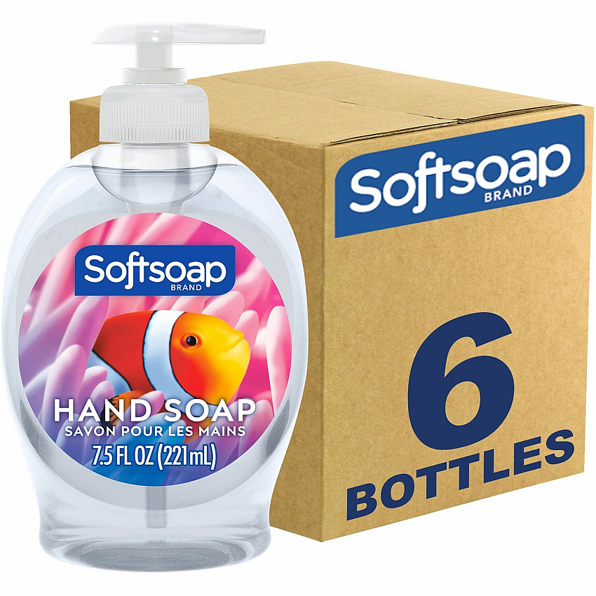 Softsoap Aquarium Hand Soap Fresh Scent Scent - 7.50 fl oz - Soil Remover, Bacteria Remover, Dirt Remover, Kill Germs - Hand, Skin - Moisturizing - Antibacterial - Clear - Rich Lather, Recyclable, Paraben-free, Phthalate-free, pH Balanced, Bi (US04966ACT)