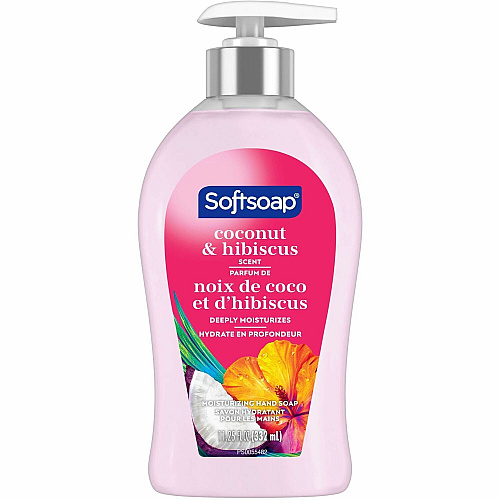 Softsoap Coconut Hand Soap Coconut & Hibiscus Scent - 11.25 fl oz - Pump Bottle Dispenser - Bacteria Remover, Dirt Remover - Hand, Skin - Moisturizing - Refillable, Recyclable, Paraben-free, Phthalate-free, Biodegradable - 1 Each (US07157A)