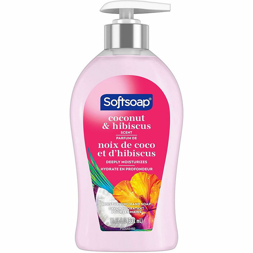Softsoap Coconut Hand Soap Coconut & Hibiscus Scent - 11.25 fl oz - Pump Bottle Dispenser - Bacteria Remover, Dirt Remover - Hand, Skin - Moisturizing - Refillable, Recyclable, Paraben-free, Phthalate-free, Biodegradable - 1 Each (US07157A)