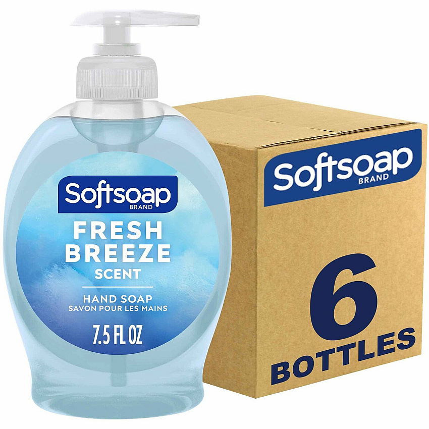 Softsoap Fresh Breeze Hand Soap Fresh Breeze Scent - 7.50 fl oz - Pump Bottle Dispenser - Dirt Remover, Bacteria Remover, Kill Germs - Hand, Skin - Moisturizing - Antibacterial - Blue - Rich Lather, Recyclable, Paraben-free, Phthalate-free, p (US04964ACT)