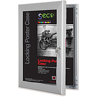Seco Locking Poster Case 11" x 17" Frame Size - Rectangle - Portrait, Landscape - Anodized - Weather Proof, Shatter Proof, Lockable, Rust Proof, Water Proof - Aluminum, Plastic, Polycarbonate - Silver - 1 Each (LCASE1117)
