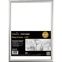 Seco Classic Snap Frame 27" x 41" Frame Size - Rectangle - Black - Aluminum - Silver - 1 Each (SN2741SV)