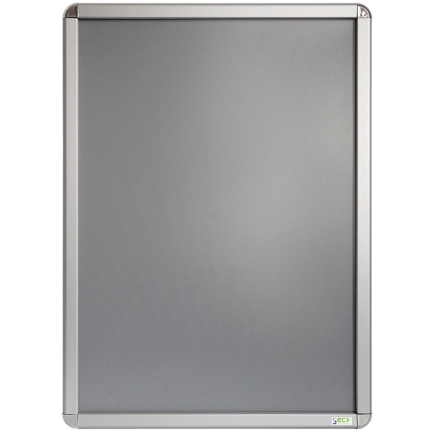 Seco Classic Snap Frame 24" x 36" Frame Size - Rectangle - Black - Dual-sided, Durable - Aluminum - Silver - 1 Each (SN2436ROUND)