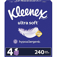 Kleenex Ultra Soft Tissues 3 Ply - WhiteBox - 60/Box - 48 / Carton (54308CT)