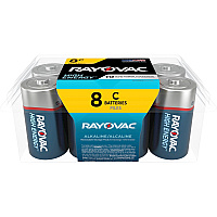 Rayovac High-Energy Alkaline C Batteries For Drain Device, Toy, Flashlight - 8 / Pack (8148PP)