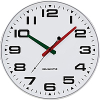 Victory Light Ultra-Slim Silent Wall Clock Silver Case - Modern Style - 1 Each (TC2388FS)